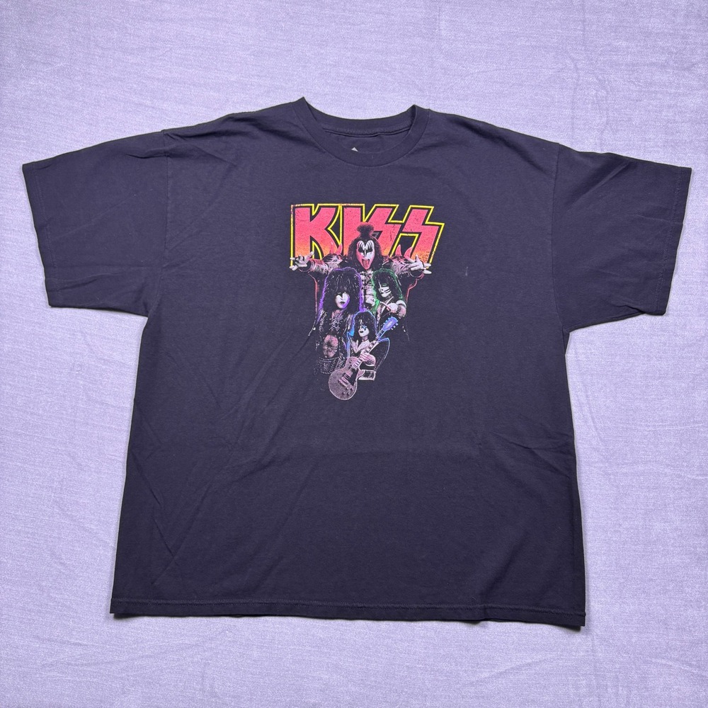 Mens XXL KISS Band T Shirt 2015 Mountainaire 100% Cotton‎ Rock Concert Tee